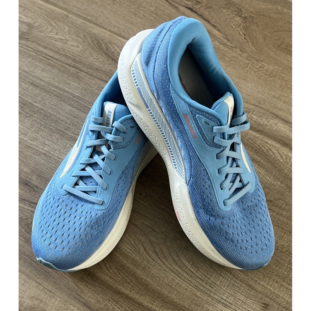 Brooks Womens Adrenaline GTS 24 Bonnie Blue Grey Pink Running Shoes Size 9